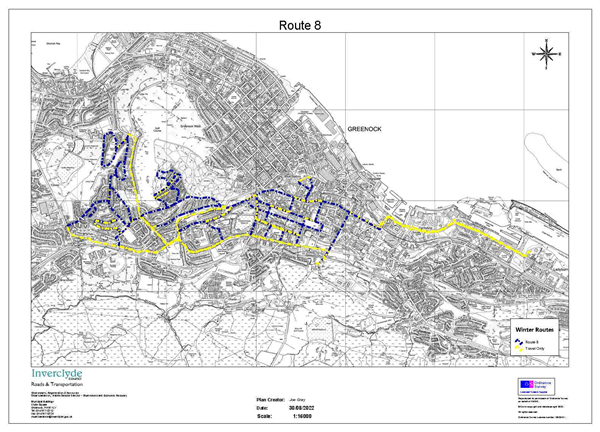 Map of Gritting Route 8